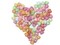 95 10mm Multi-Color Plastic Love Heart Beads with Animal Pictures